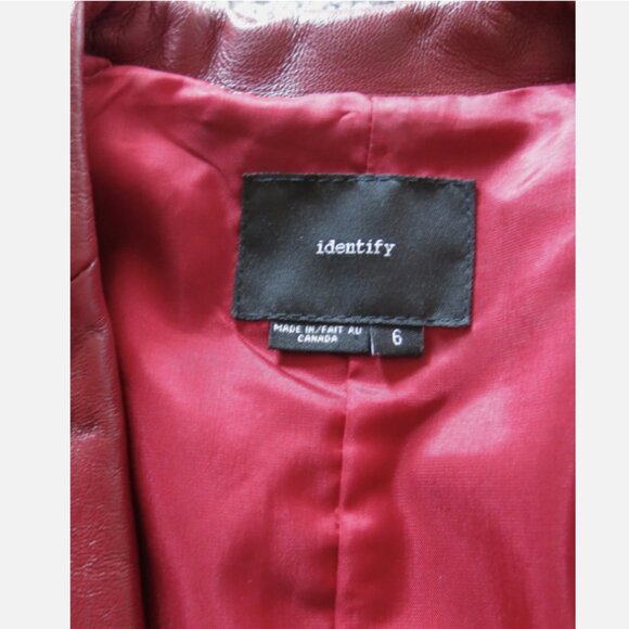 Identify Leather Jacket Red Size 6 - Picture 3 of 6
